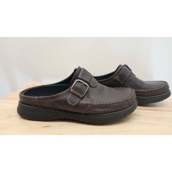 Dexter Walk Mocs brown leather Mules, slip in, Size 7.5 - Picture 5 of 10